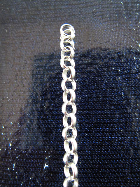Silverkedja 3 mm - Ärtlänk, förlängning på Ärtlänk, 5 cm lång