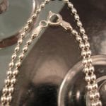 Silverkedja 2 mm - Bean, 46 cm lång