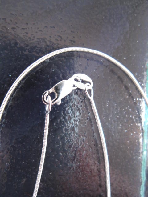 Silverkedja 0,8 mm - Orm, 46 cm lång