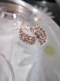 Strass örhängen - Creoler/Huggies
